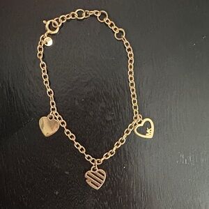 Michael Kors Gold Heart Charm Bracelet